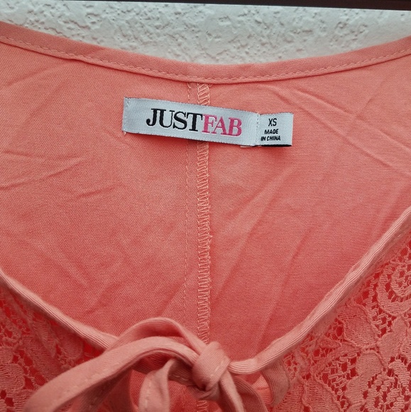 NWT Justfab Peach Cold Shoulder Slip Dress - Picture 4 of 5